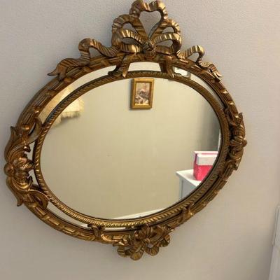 Vintage Italian gilt mirror. Marked on back. 