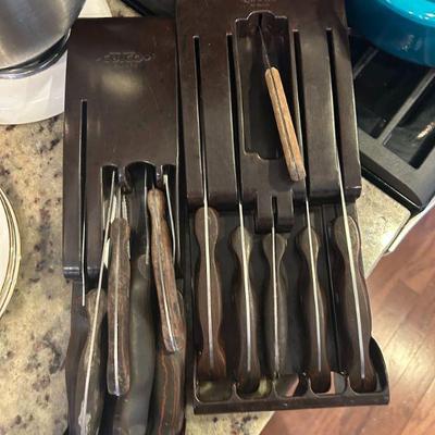 Vintage 1980s Cutco sets. 