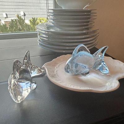 Pair of Oneida crystal Koi fish! 