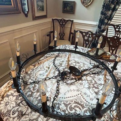 Hand made commissioned European style chandelier 