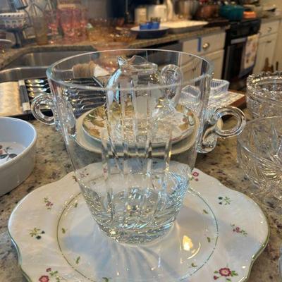 Love this handled crystal ice bucket! 