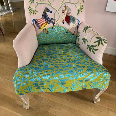 Anthropologie embroidered chair