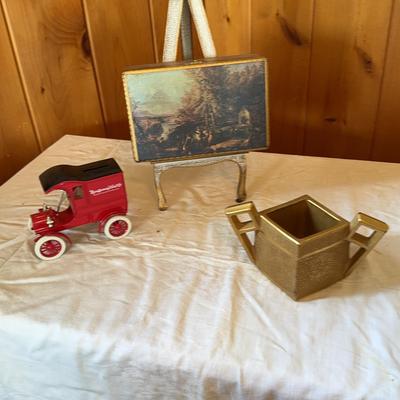 Musical Jewelry Box, Auto Bank, & Heavy Cup