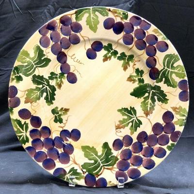 LA CERAMICA VBC NOVE Porc Grape & Vine Plate
