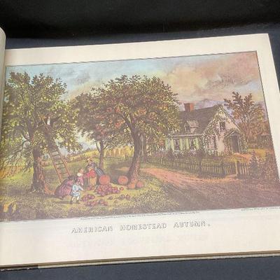 1952 Currier & Ives 19th Cen Scene Book Illustr
