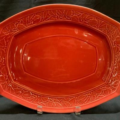 DANSK INTL Red Ceramic Serving Dish
