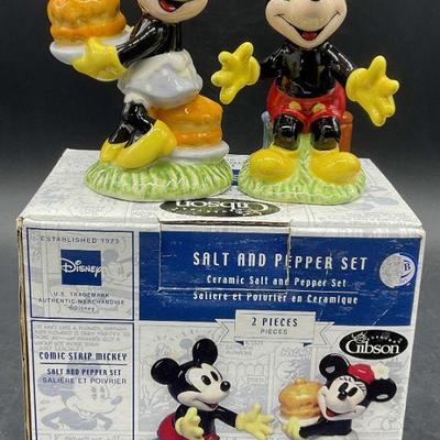 DISNEY GIBSON Mickey & Minnie Salt & Pepper Set Bx
