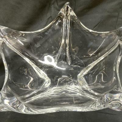 DAUM FRANCE Crystal Star Form Bowl
