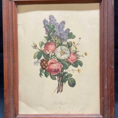 After J. L. Prevost Botanical Flower Lithograph
