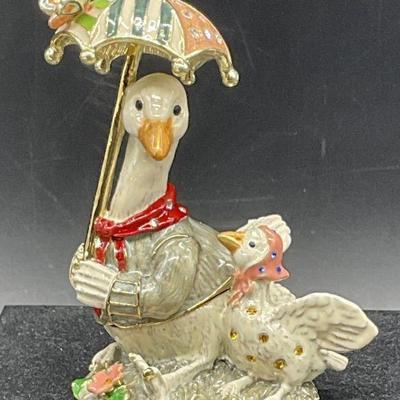 KEREN KOPAL Enamel Geese Trinket Box, Bx
