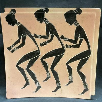 Kay Mallek Tucson Pink Ceramic Figural Plate

