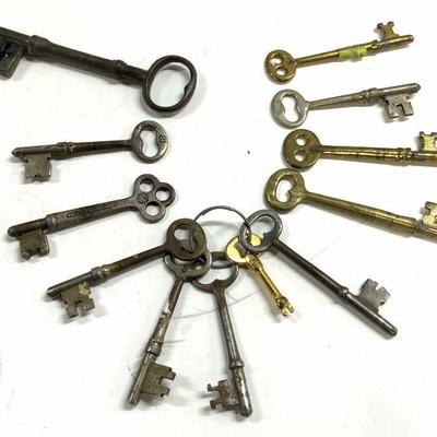 Lot 12 Assorted Vtg & Atq Skeleton Keys
