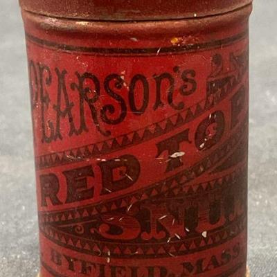 Vintage Bayfield Pearsons Red Top Snuff Tin
