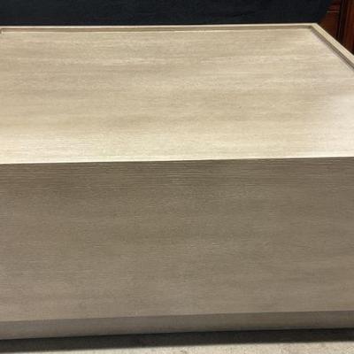 Modern Square Form Wheeled Coffee Table
