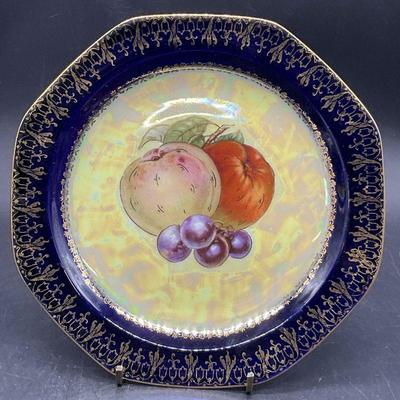 J.W.T Czechoslovakia Lusterware Porcelain Plate
