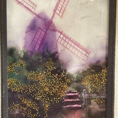 Vtg Paul Harrington Mill in Mist Wtrclr Pntng 1993
