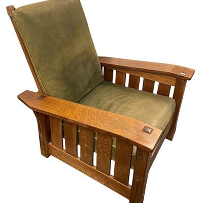 GUSTAV STICKLEY MODEL 369 MISSION OAK MORRIS CHAIR
