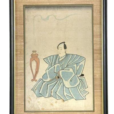 WOODBLOCK 1849 MEMORIAL PORTRAIT ONOE KIKUGORO III