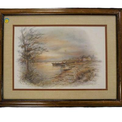 TRANQUIL RIVER VIEW BY HARNETT FRAMED