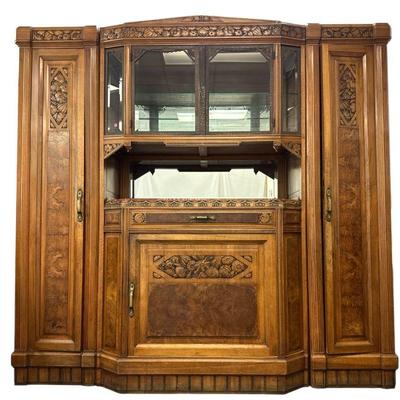FRENCH TRUE ART DECO WALNUT A DEUX CORPS
