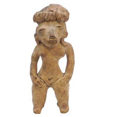 STANDING HUASTEC FEMALE PRE-COLUMBIAN FIGURE