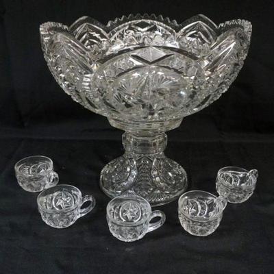 1150	LARGE PRESSED GLASS PUNCH BOWL, APPROXIMATELY 15 IN X 13 IN H
