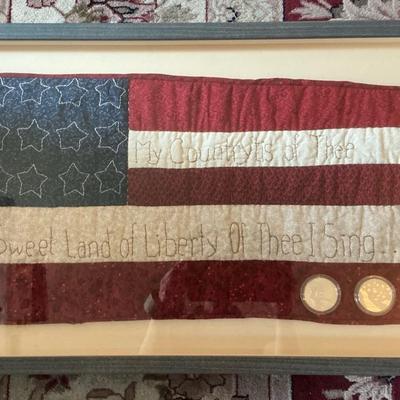 2012 Star-Spangled Banner Commemorative Coins & Quilt Shadowbox