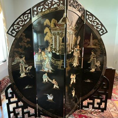 Asian Wood Room Divider 