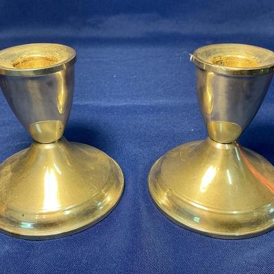 Duchin Weighted Sterling Candle Stick Holders 