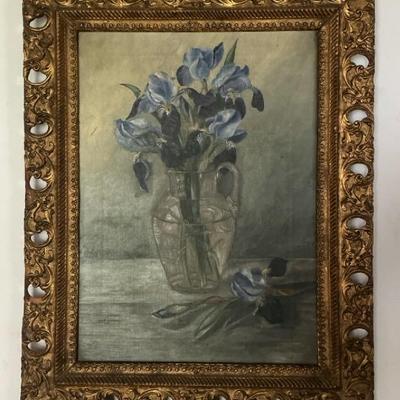 A. R. Chattee Iris Still Life Painting 1898