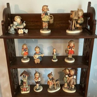 Goebel Hummel Collection With Shelf 