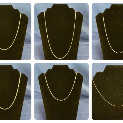 Six Sterling Silver Chains (47 Grams)