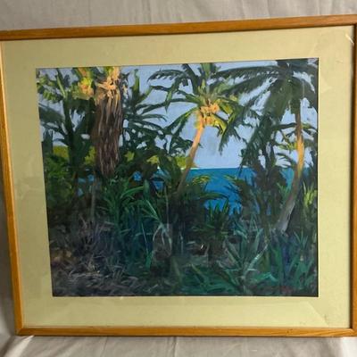 Robert Sy??? Framed Island Painting