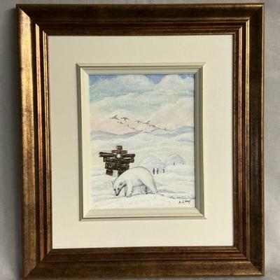 A. J. Bray Polar Bear Painting
