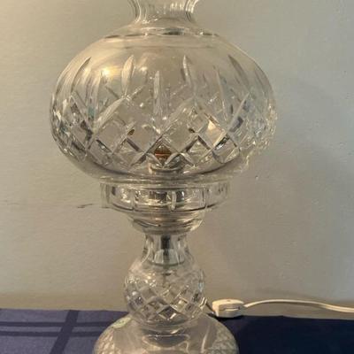 Waterford Crystal 2pc. Electric Hurricane Lamp 