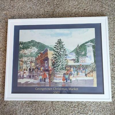Lot #180 - Georgetown Christmas Market 2002 Framed Lithograph
