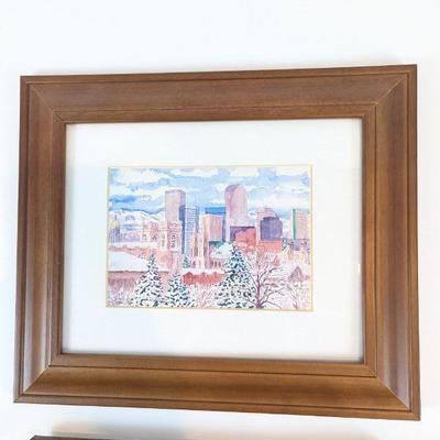Lot #144 - "Snowfall in the City" and "Coors Field" Lithographs by Local Artist Barbara Froula