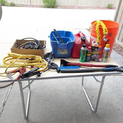 Lot #218 - Mixed Lot of Car Care Tools and Supplies