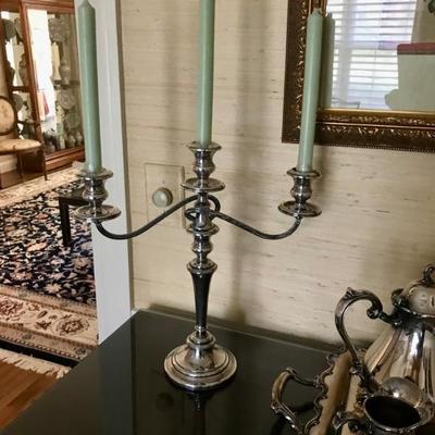pair of sterling candelabra $300