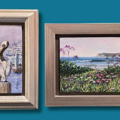 (2) Original UWE Werner Paintings, feat. Pelican 