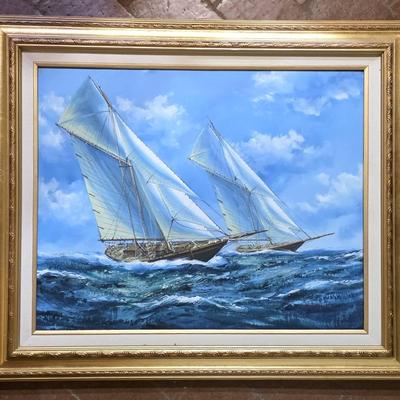 Original Sailing Painting by M. Todd