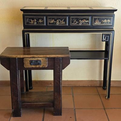 Asian Console Table & End Table 