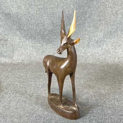 Carved Wood Antelope