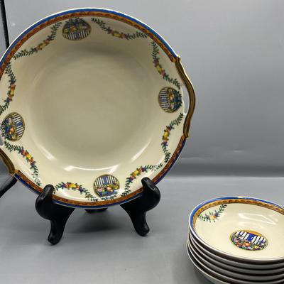 Vintage Noritake Handled Plate And Small Serving Dishes 