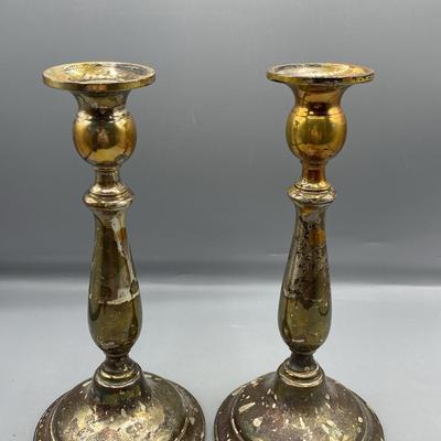 Sterling Silver Weighted Candle Holders 