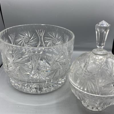 Punch Bowl And Candy Dish 