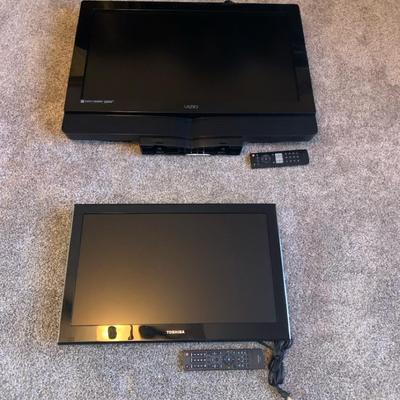 Toshiba And Vizio Wall mounted TVs 