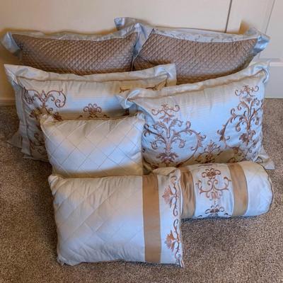 Teal And Brown Floral Style Pillows