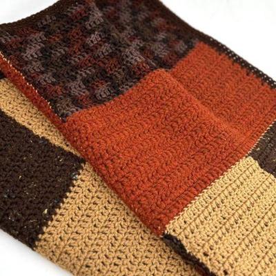 Lot #160 Vintage Hand Knitted Afghan