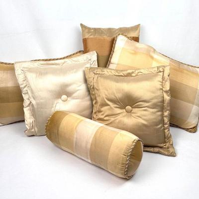 Lot #185 Set of 6 Decorative Silk Pillows